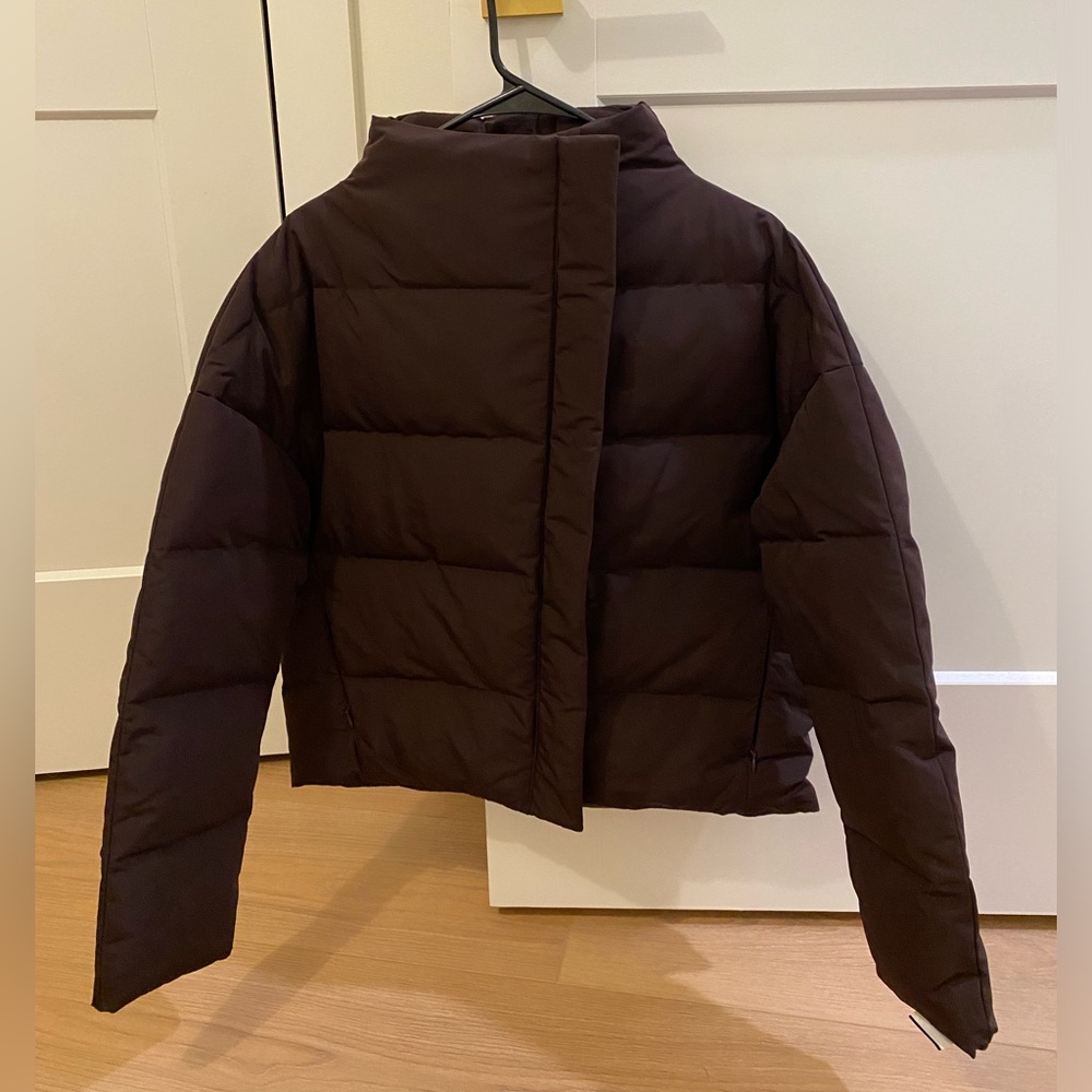 Theory Offset Puffer Jacket- Mink Renew Poly 2